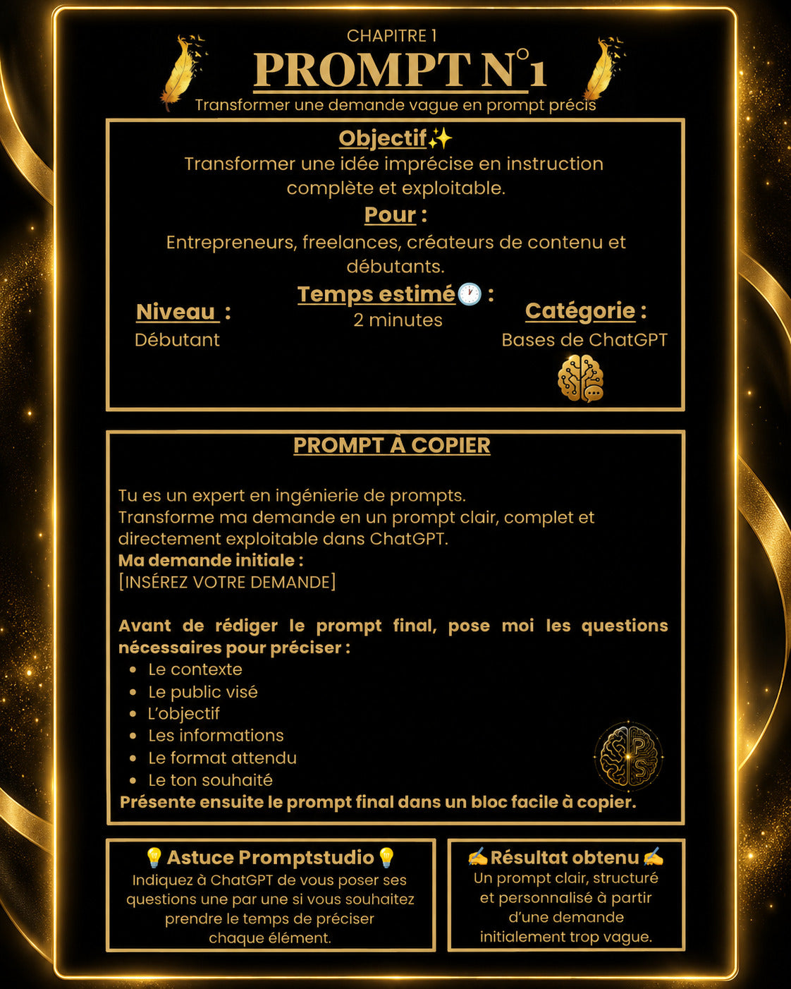 Exemple d'application de la Méthode Promptstudio avec ChatGPT